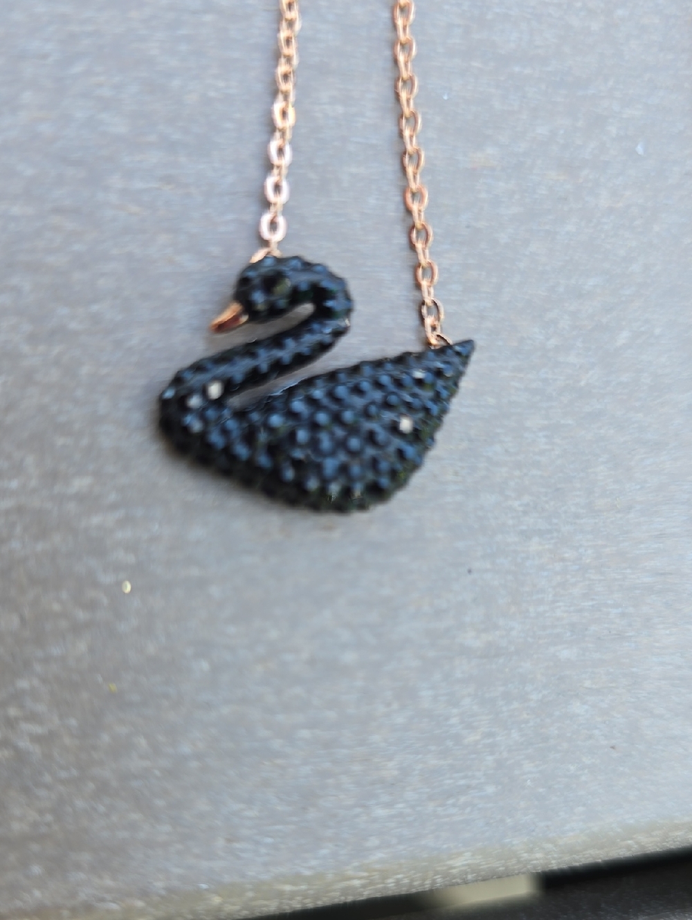 Black Swan Crystal Pendant Necklace - Women Jewelry